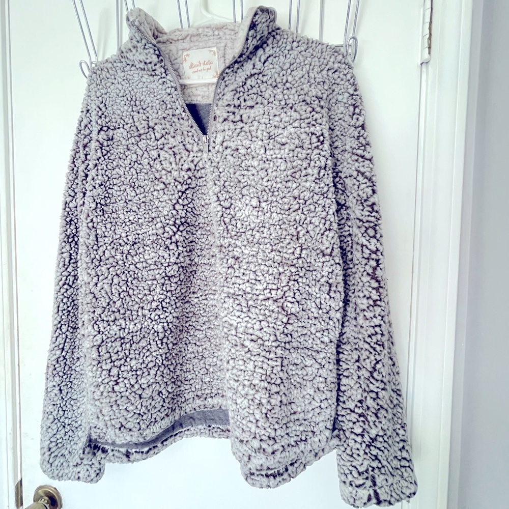 ALTARD STATE TEDDY COTTON LINED QUARTER ZIP // Size Large
